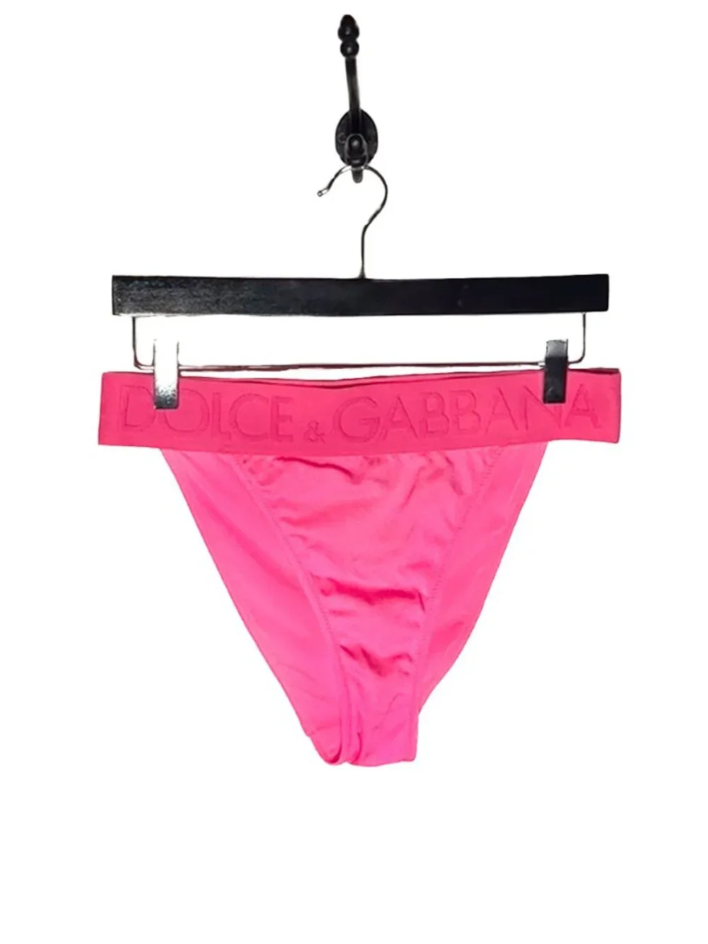 Dolce & Gabbana Hot Pink Logo Jacquard 2-Pieces Bikini Swimsuit - Picture 8 of 16